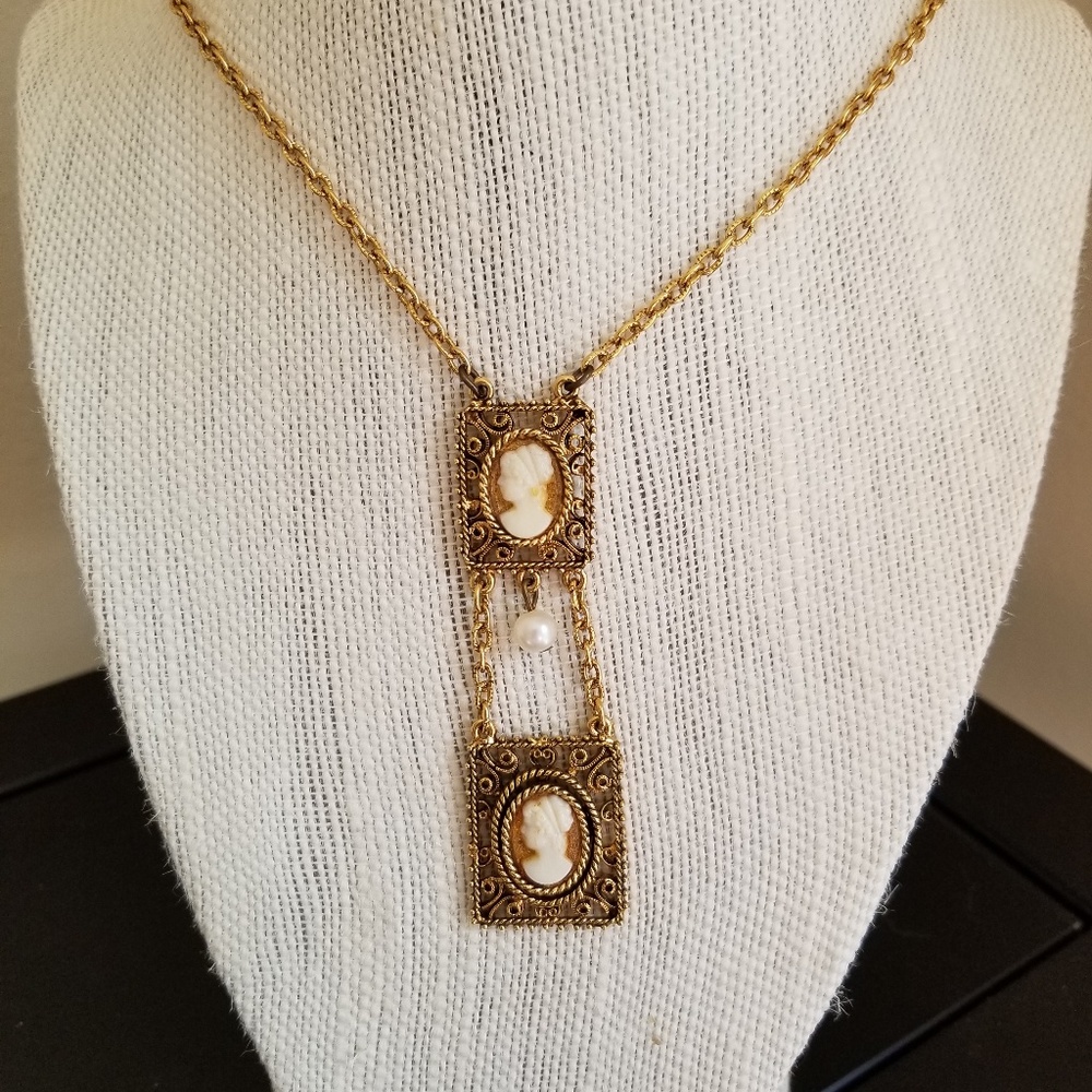 Double Cameo Necklace*hold until friday*